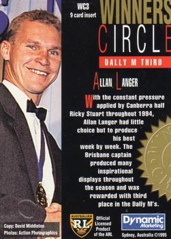 1995 Dynamic ARL Series 1 - Winners Circle #WC3 Allan Langer Back